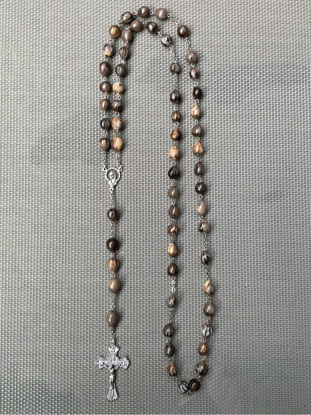 Unique Large 24” Job’s Tears Seed Bead Rosary Incredible Colors Sustainable - Picture 2 of 8